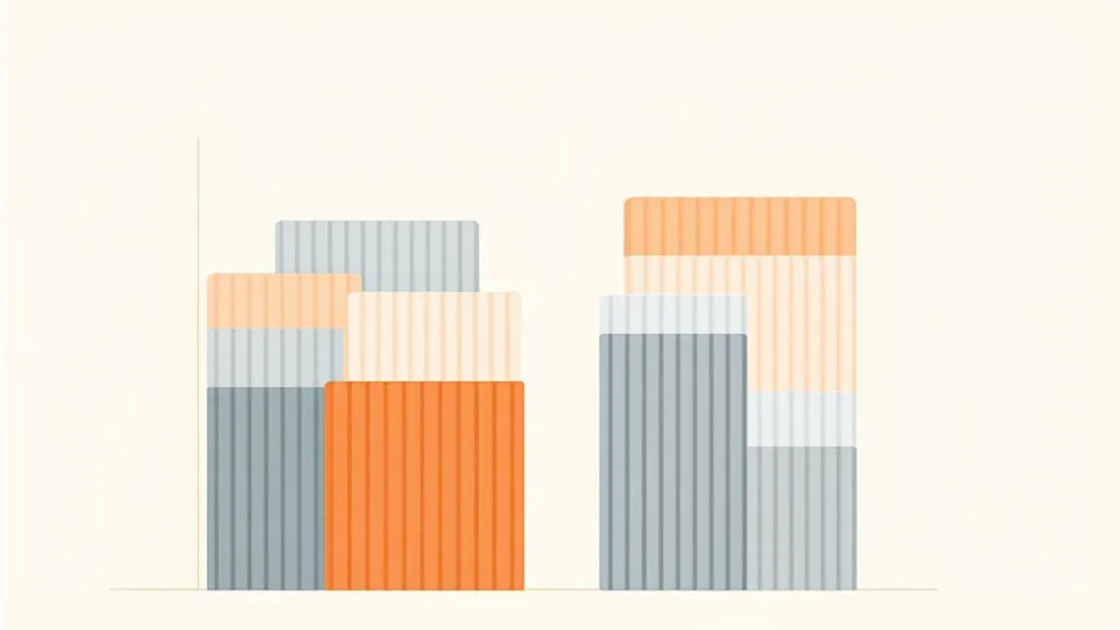 Two vertical stacked bars against a single horizontal ceiling line: the left bar's segments overflow past the line and break it, while the right bar's segments stop short with a clear band of empty space left underneath it.